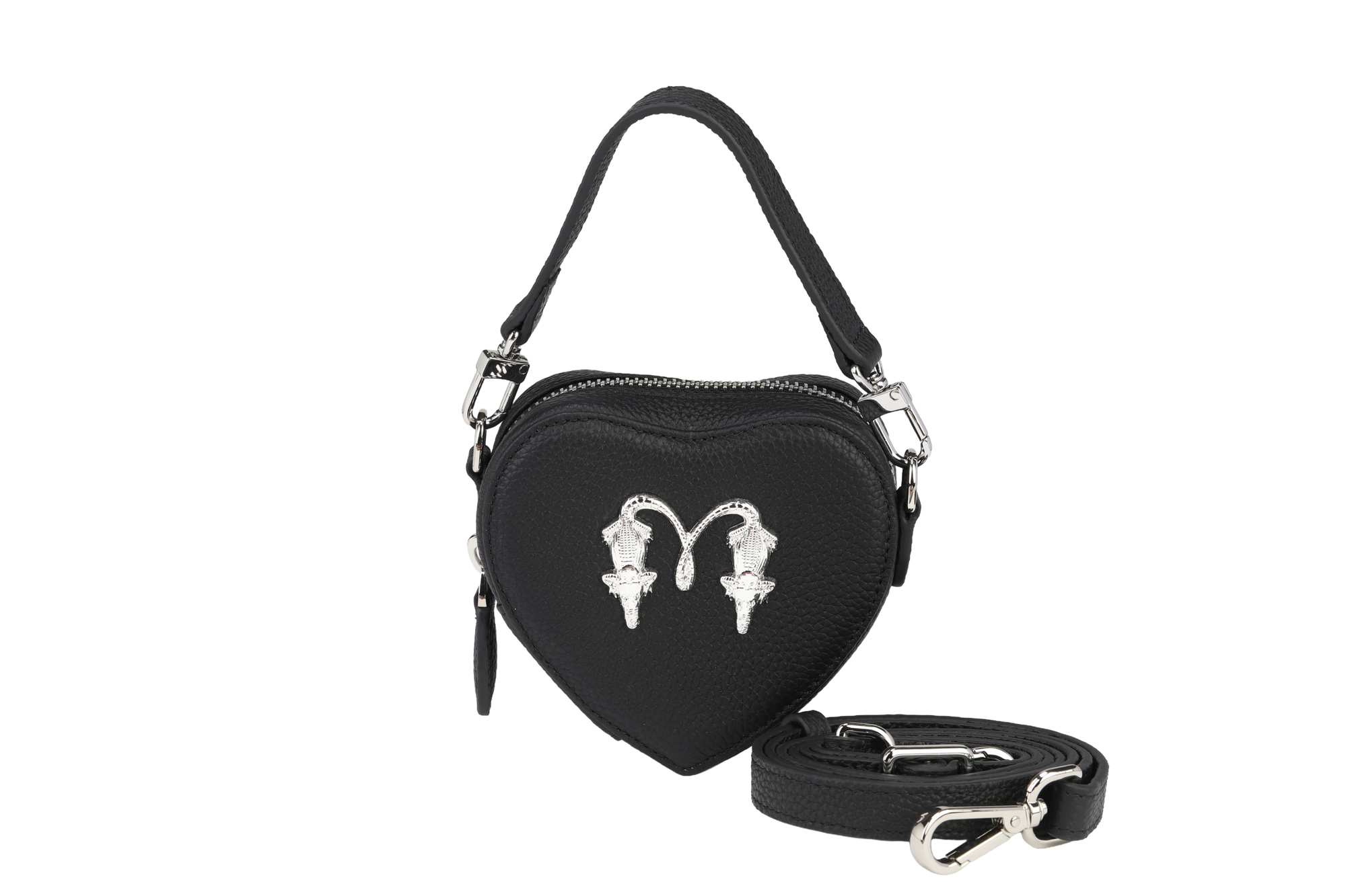 Dria Mini Heart Bag - Black