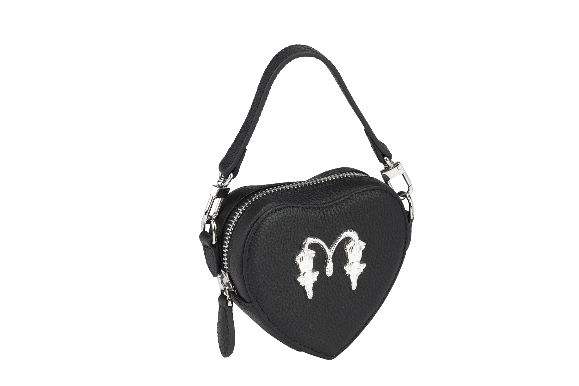 Dria Mini Heart Bag - Black
