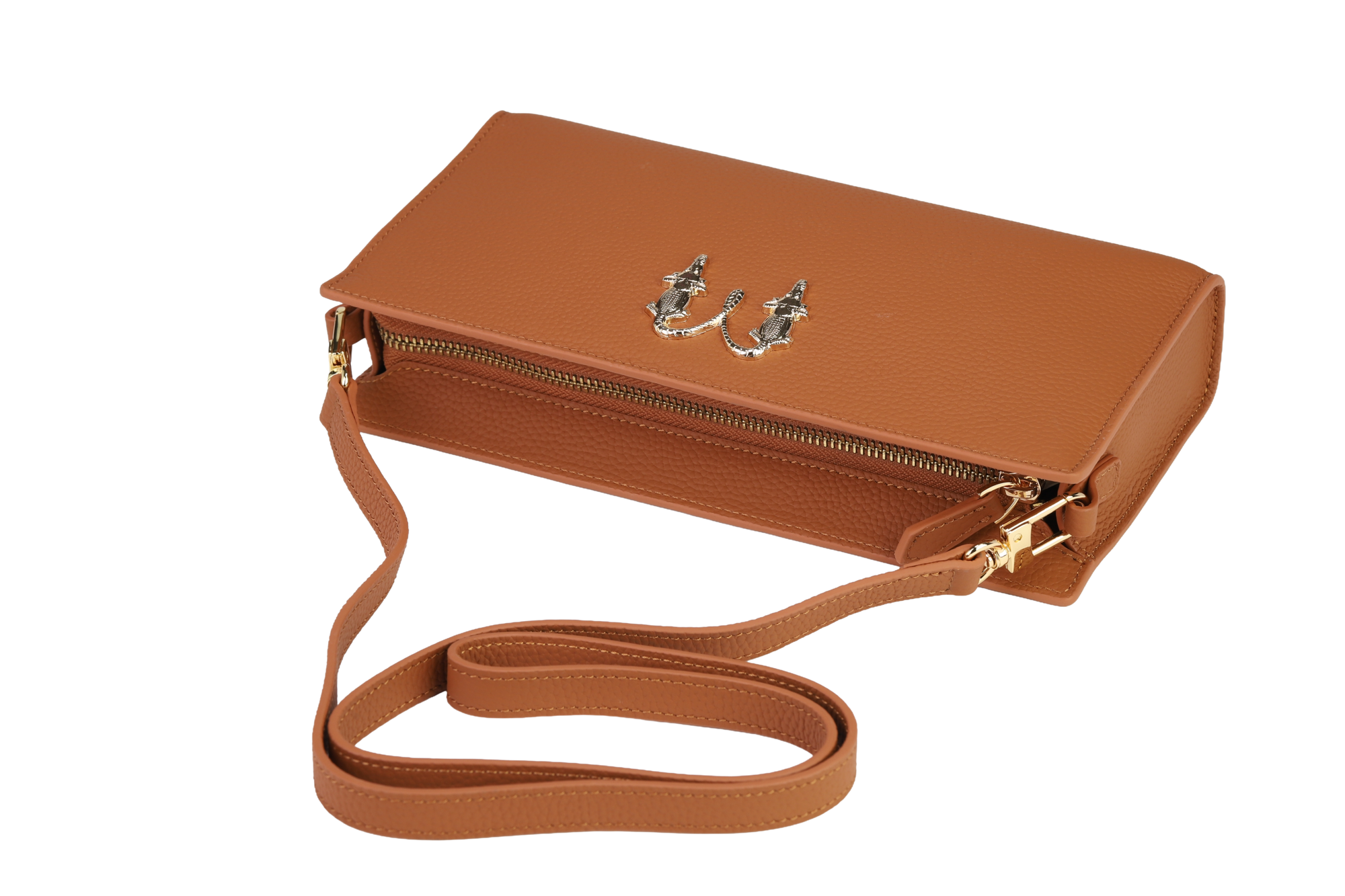 Eli Leather Crossbody - Brown