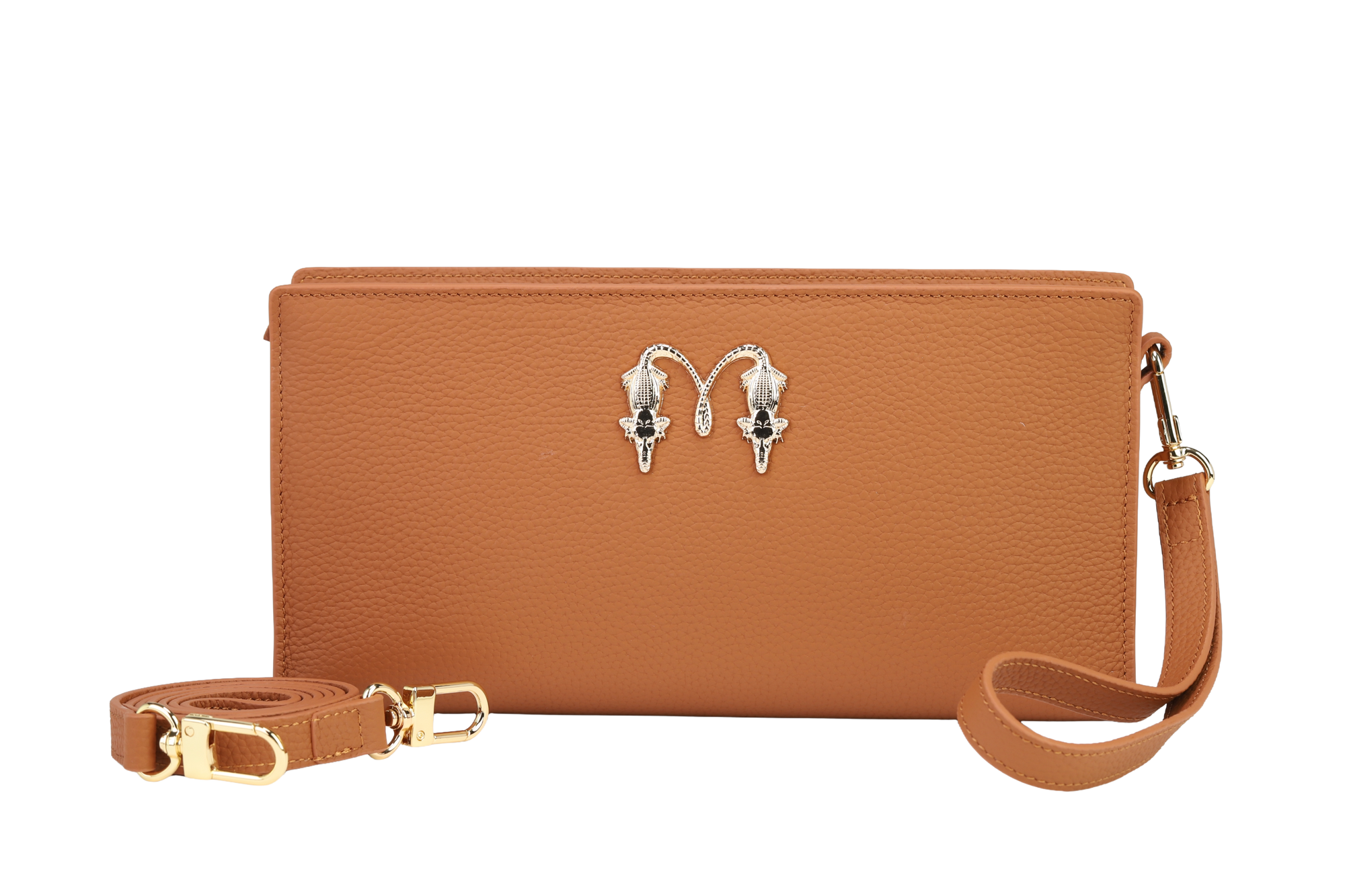 Eli Leather Crossbody - Brown