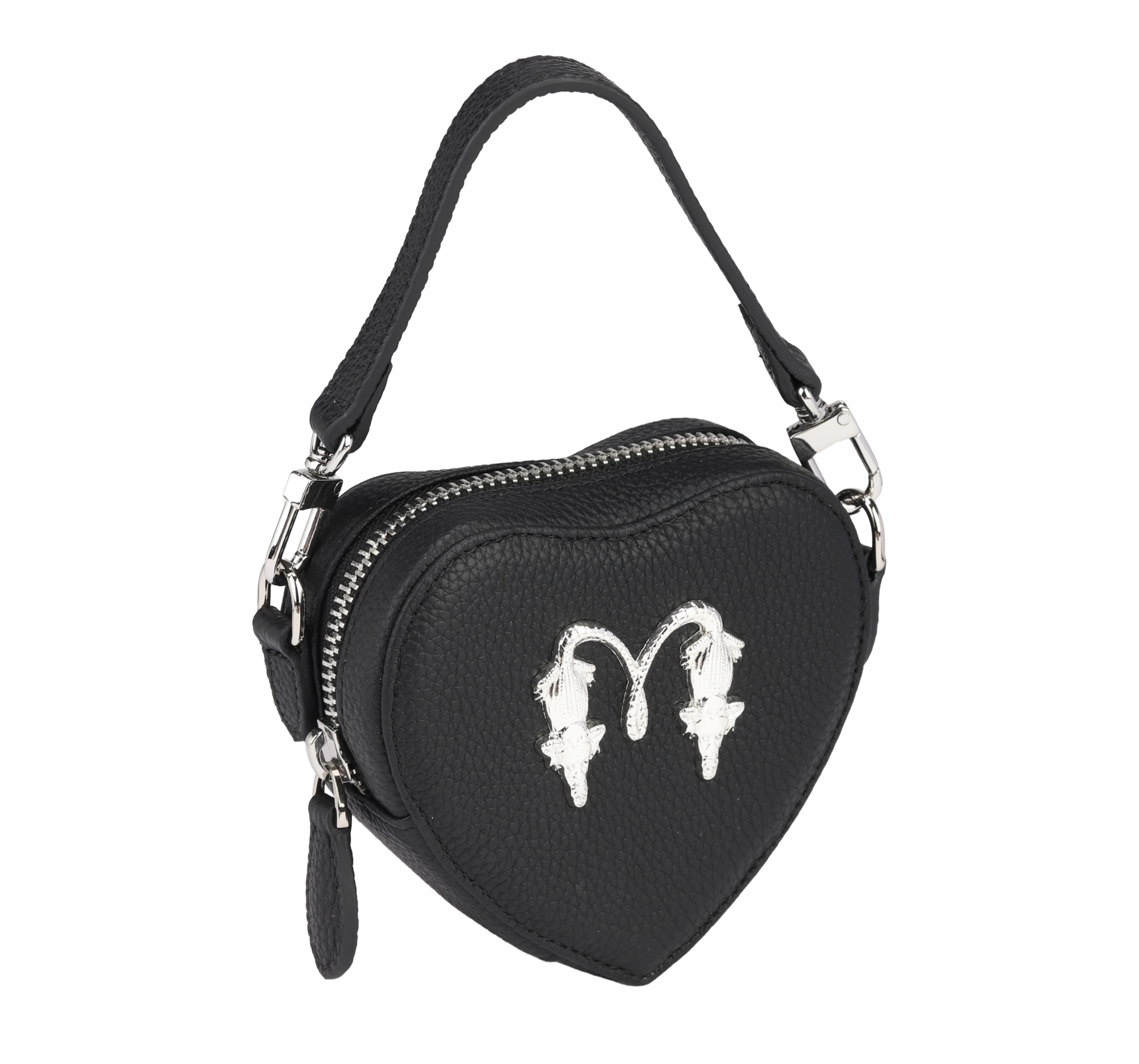 Dria Mini Heart Bag - Black - Mykel Briani