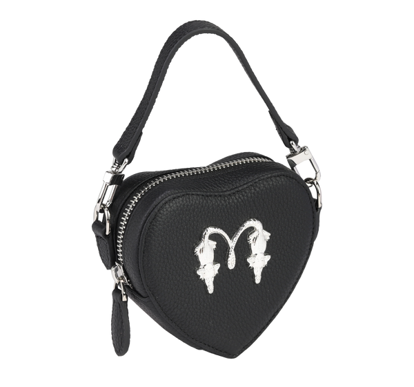 Dria Mini Heart Bag - Black - Mykel Briani