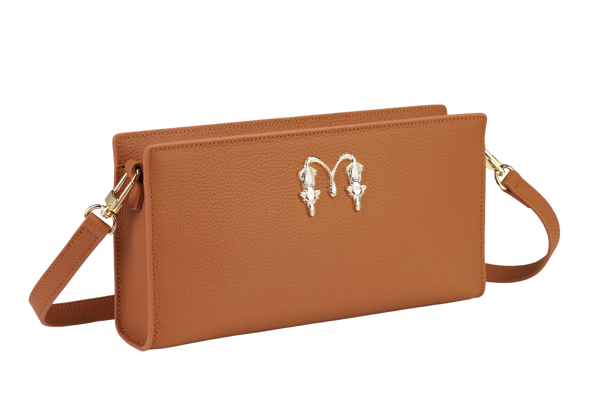 Eli Leather Crossbody - Brown